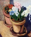 Louis Valtat - Two Flower Pots Cactus Flowers and Hyacynths